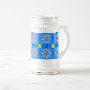 Jarra De Cerveza Flores artdeco en estilo retro
