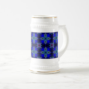 Jarra De Cerveza Flores artdeco en estilo retro