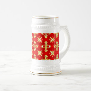 Jarra De Cerveza Flores artdeco en estilo retro
