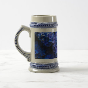 Jarra De Cerveza Flores azules