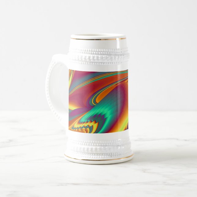Jarra De Cerveza Flores Mágicas de Primavera Verano Otoño (Anverso izquierdo)