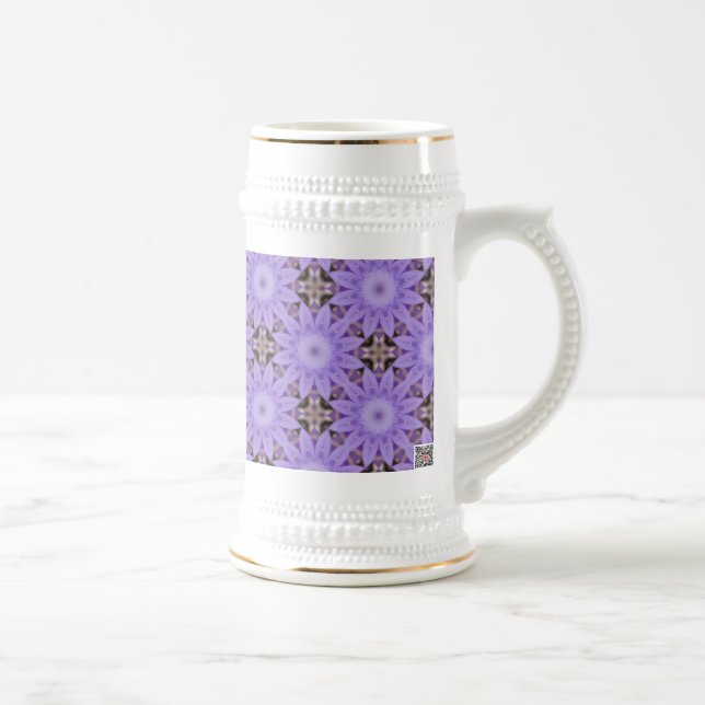 Jarra De Cerveza Flores Purpura (Derecha)