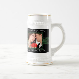 Jarra De Cerveza Foto de boda Stein del Amor Nunca Falla