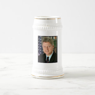 Jarra De Cerveza Foto de la Casa Blanca del presidente Bill Clinton
