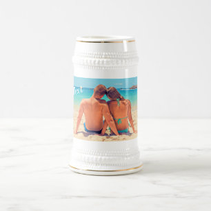 Jarra De Cerveza Foto y texto personalizado - Su propio diseño - E