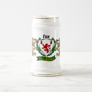 Jarra De Cerveza Fox Irish Shield Beer Stein