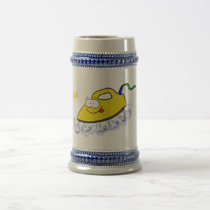Jarra De Cerveza Funny ilustracion de lavandería de hierro personal