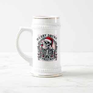 Jarra De Cerveza Funny Merry Navidades borrachos