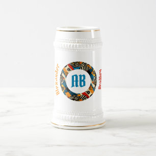 Jarra De Cerveza Fusión de acero tribal africana