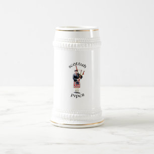 Jarra De Cerveza Gaitero con kilt rojo