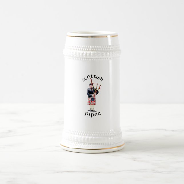 Jarra De Cerveza Gaitero con kilt rojo (Centro)