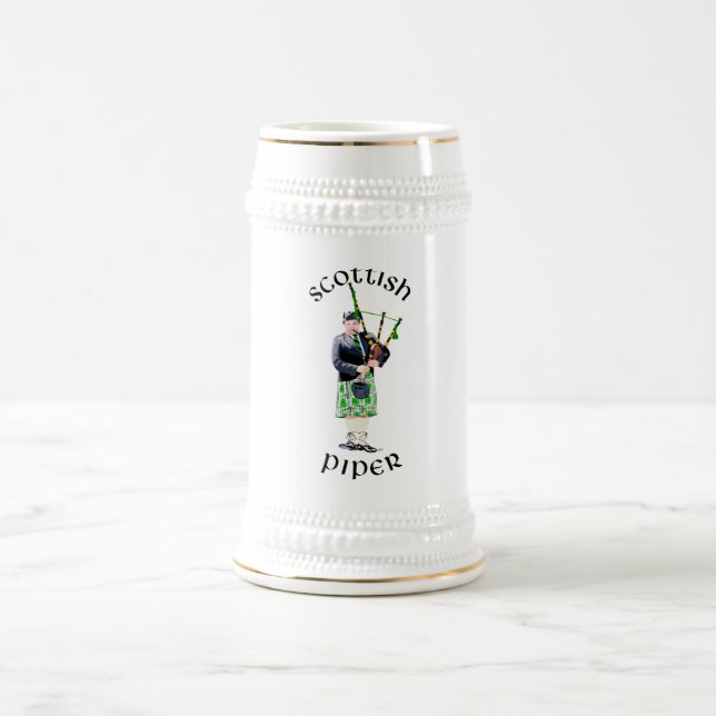 Jarra De Cerveza Gaitero Gentleman con Kilt Verde (Centro)