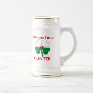 Jarra De Cerveza Galés personalizado me besa que soy Gunter