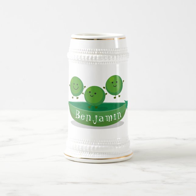 Jarra De Cerveza Garzas saltantes en ilustracion de personalizado d (Centro)