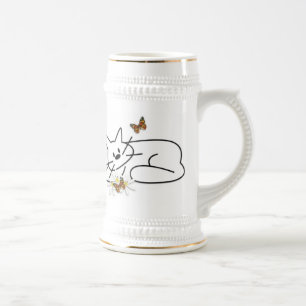 Jarra De Cerveza Gato del Doodle