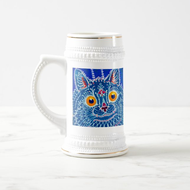 Jarra De Cerveza Gato gótico azul (Izquierda)