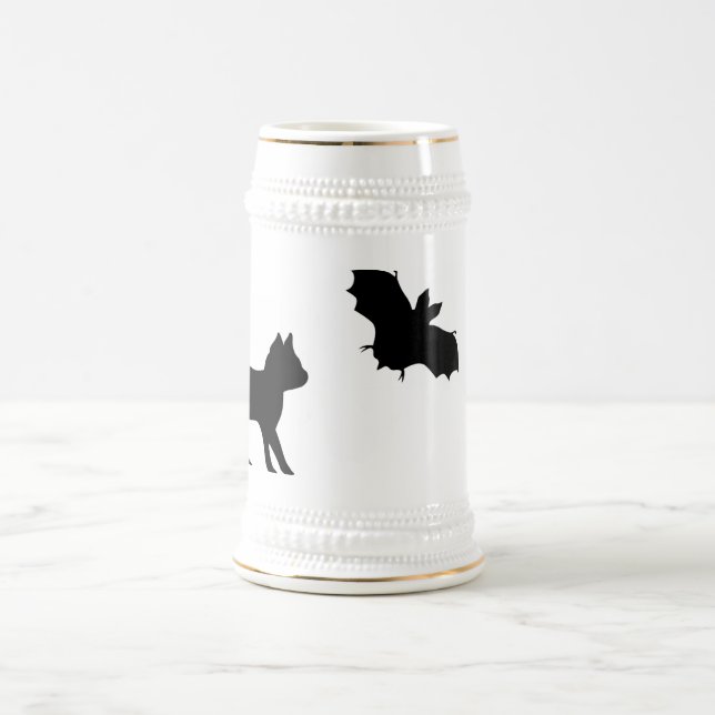 Jarra De Cerveza Gato negro con bata (Centro)