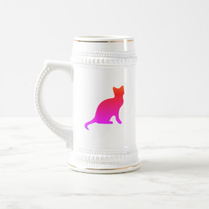 Jarra De Cerveza Gato oscuro lindo
