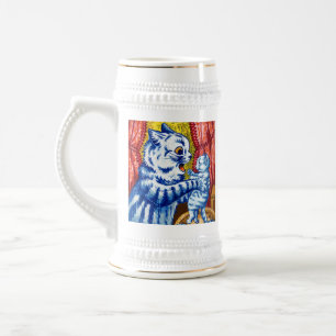 Jarra De Cerveza Gato y sus gatitos