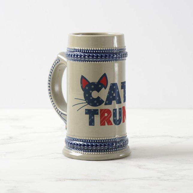 Jarra De Cerveza Gatos para Trump Mug 2024 (Anverso izquierdo)