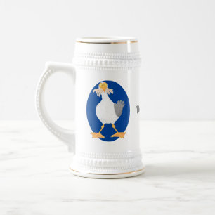 Jarra De Cerveza Gaviota divertida con personalizado de patatas fri
