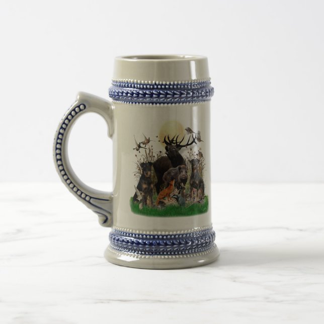 Jarra De Cerveza German Hunting Terrier (Jagdterrier)    Beer Stein (Izquierda)