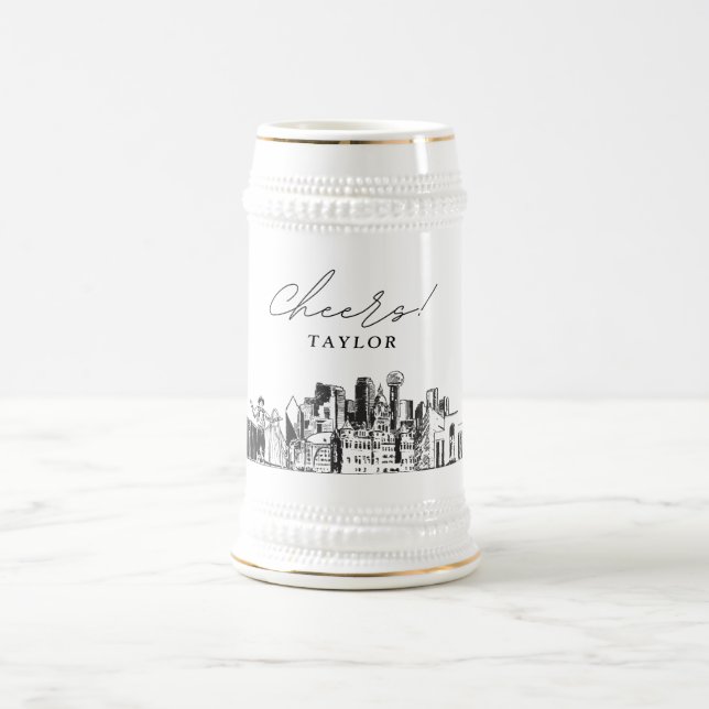 Jarra De Cerveza Gift Dallas Skyline Beer Stein (Centro)