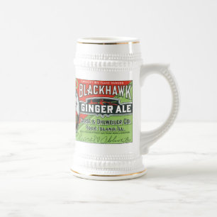 Jarra De Cerveza Ginger ale negro Stein del halcón del vintage