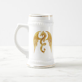 Jarra De Cerveza Golden Dragon Mug - Beer Stein de estilo medieval