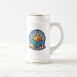 Jarra De Cerveza Golden Sun Rise ~ Mensaje de refuerzo