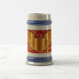 Jarra De Cerveza Golden Wings Heart 22 oz Stein