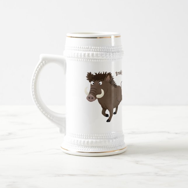 Jarra De Cerveza Gracioso ilustracion de personalizado de afeitar d (Izquierda)