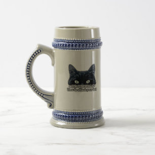 Jarra De Cerveza Gracioso meme de gatos gruñón para propietarios de