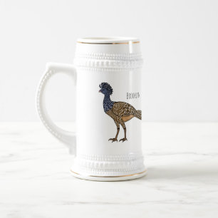 Jarra De Cerveza Gran ilustracion de personalizado de aves de curac
