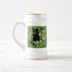 Jarra De Cerveza Gray Wolf Pup Wildlife Photographer Mug