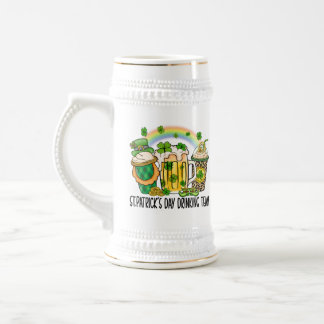 Jarra De Cerveza Green Shamrock Irish St Patrick's Drinking Team