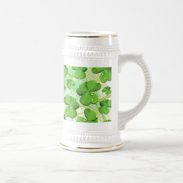 Jarra De Cerveza Green Shamrock St Patrick's Day Beer Stein (Derecha)