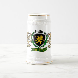 Jarra De Cerveza Griffin/O'Griffy Irish Shield Beer Stein