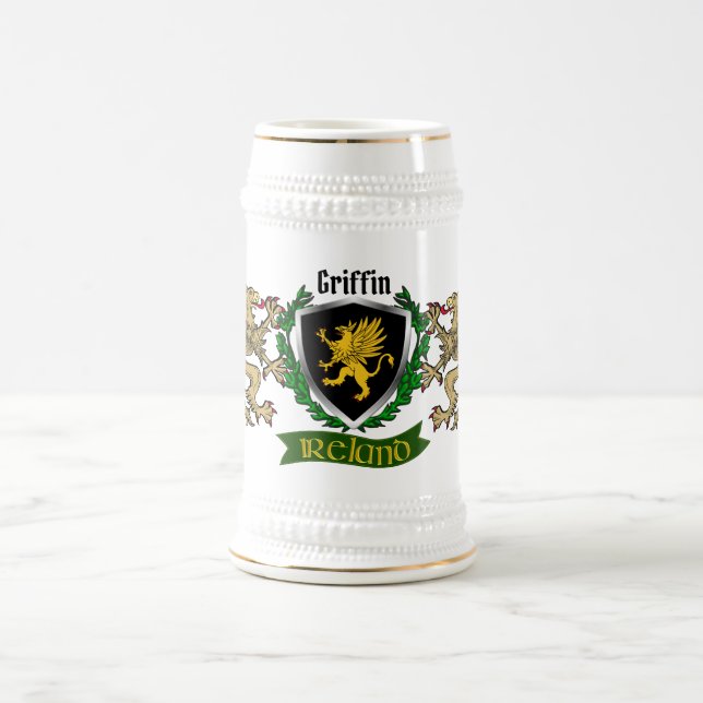 Jarra De Cerveza Griffin/O'Griffy Irish Shield Beer Stein (Centro)