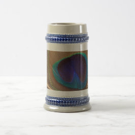 Jarra De Cerveza Grises de plumas turcos/Blue 22 oz Stein