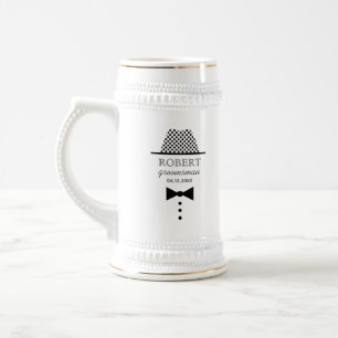 Jarra De Cerveza Groomsman de bodas de época