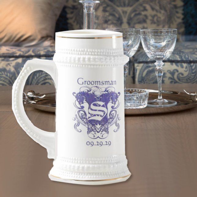 Jarra De Cerveza GroomsMan Stein Boda Leones de época (Subido por el creador)