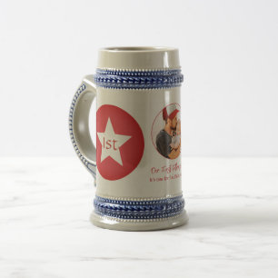 Jarra De Cerveza Guay Cute moderno y simple Día del Padre Primero