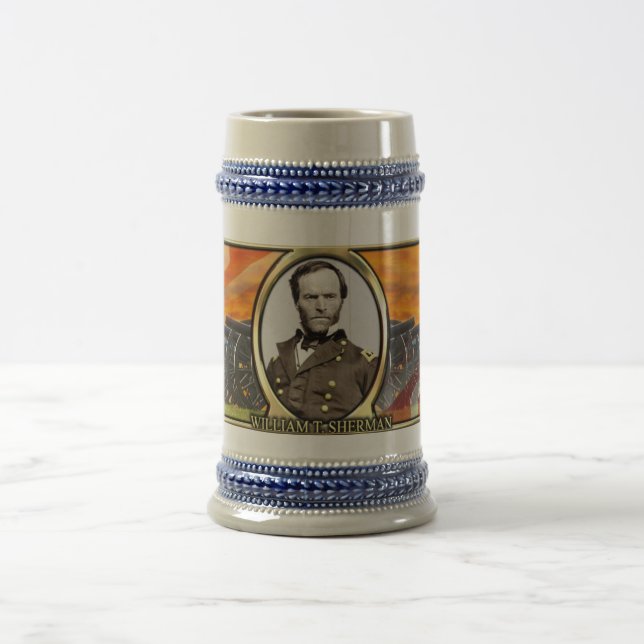 Jarra De Cerveza Guerra civil Stein de Guillermo T. Sherman (Centro)