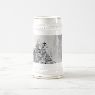 Jarra De Cerveza GUERREROS GÓTICOS, caballeros bárbaros, fantasía