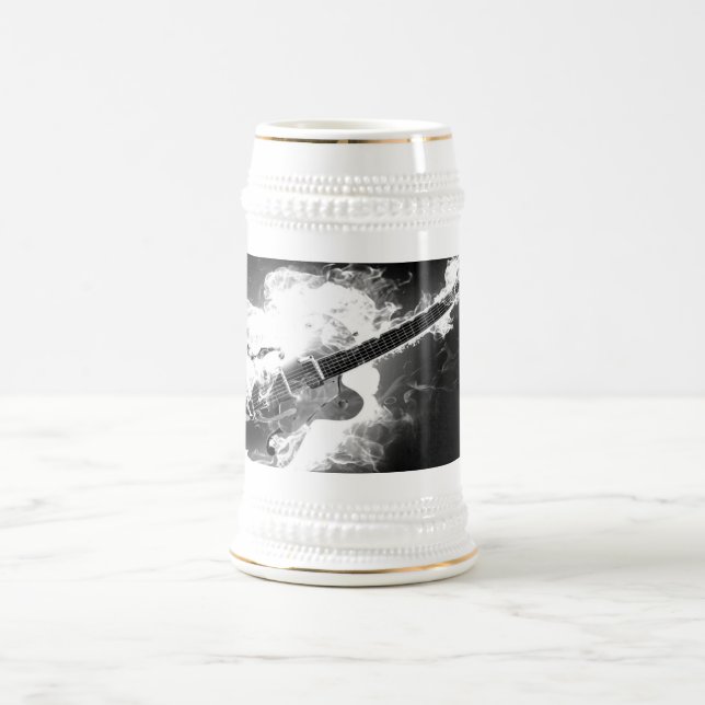 Jarra De Cerveza Guitarra en el fuego Stein (Centro)