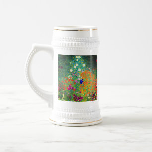 Jarra De Cerveza Gustav Klimt Flower Garden