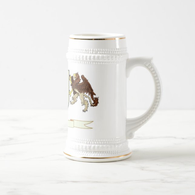 Jarra De Cerveza Haga su propio escudo Drinkware de la familia (Derecha)