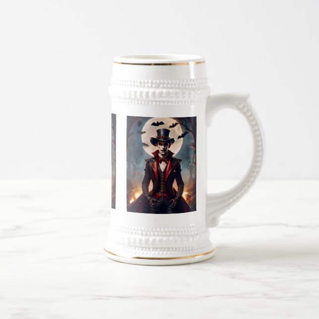 Jarra De Cerveza Halloween Steampunk Gótico Zombie Vampiro (Derecha)