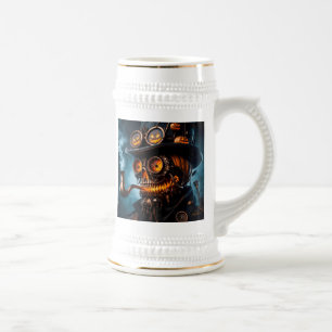 Jarra De Cerveza Halloween Steampunk Jack-O-Lantern gótico